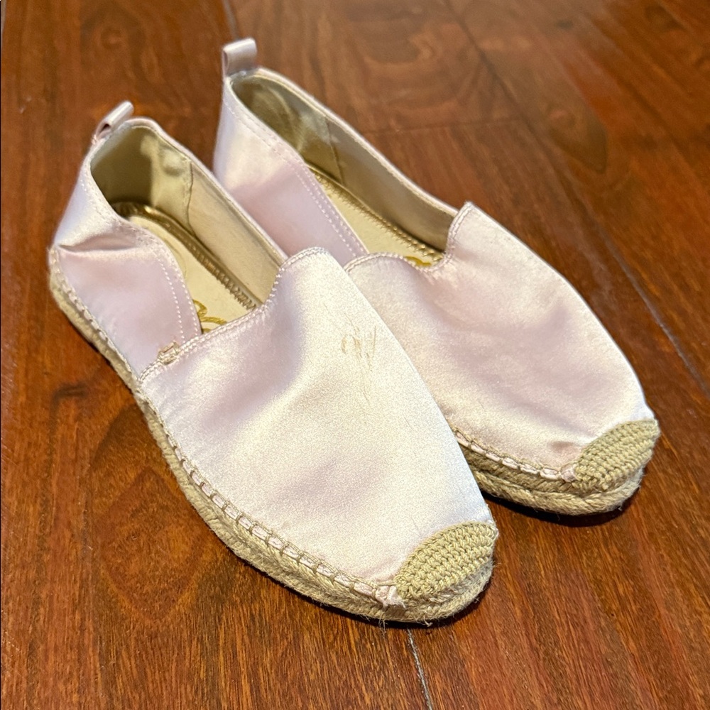 Sam Edelman Light Pink Satin Loafers